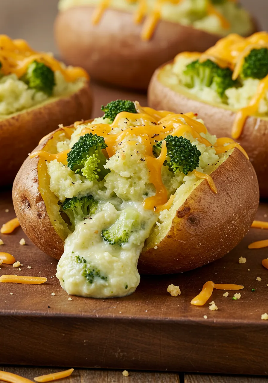 Broccoli and Cheddar Twice-Baked Potatoes - tertiary view